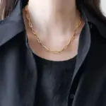 📎 Collar "Andara Pure Gold" – Plata .925 y Oro 14K Estilo Paperclip 6