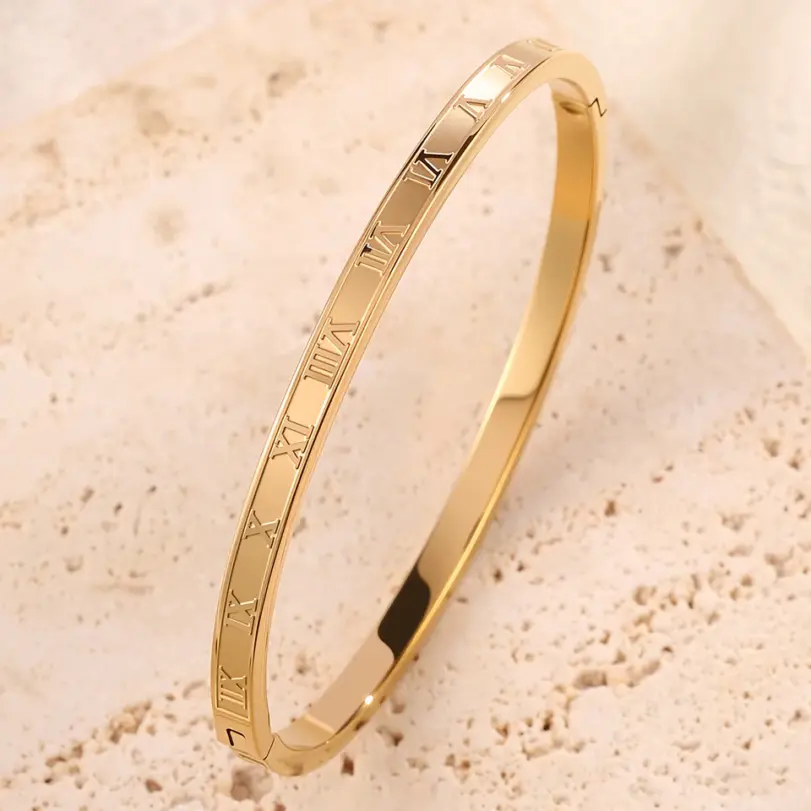 5/1 Uds. Conjunto de pulsera de acero inoxidable con incrustaciones de Zirconia brillante para mujer, brazaletes apilables, regalo de joyería que no se decolora 6