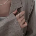 Anillos de plata de ley 925 para mujer, pareja minimalista hecha a mano, anillo Simple de flor grande, joyería de fiesta, regalo para prevenir alergias 5