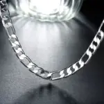 Collar de plata sólida 925 para hombre, cadena cubana clásica de 12mm, abalorio de 18-30 pulgadas, joyería de moda de alta calidad para boda 5
