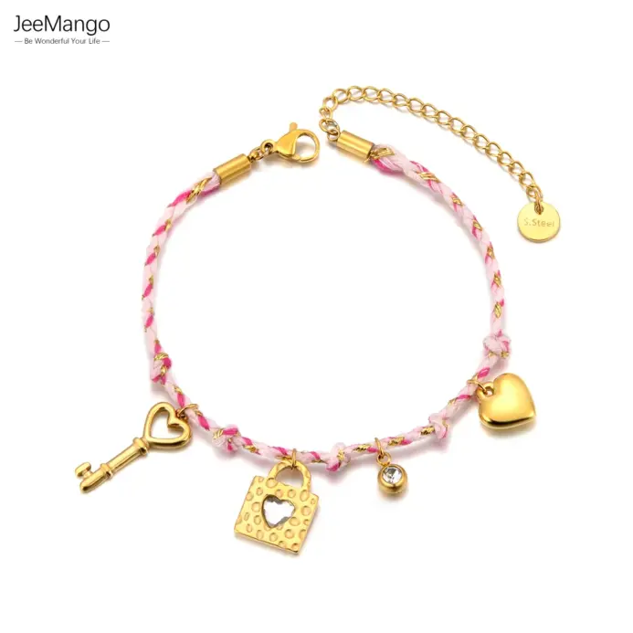 💖 Pulsera "Love Pink" – Acero 316L, Oro 18K PVD e Impermeable 2