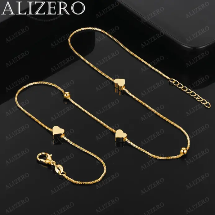 ❤️ Collar "Heart Symphony" – Oro 18K con Cadena de Caja de 18" 1