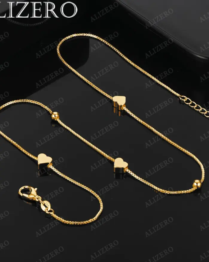 ❤️ Collar "Heart Symphony" – Oro 18K con Cadena de Caja de 18" 1