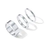 anillos apilables rellenos de oro de 18 quilates para mujer, conjunto de 3 anillos chapados en oro apilables minimalistas a la moda, anillo cómodo para mujer 4