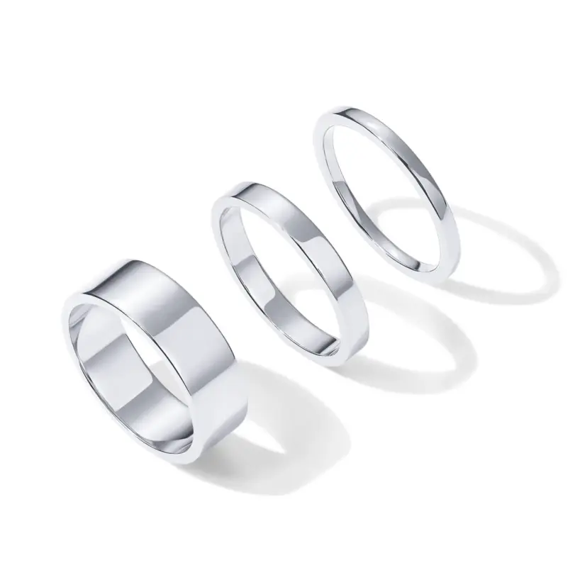 anillos apilables rellenos de oro de 18 quilates para mujer, conjunto de 3 anillos chapados en oro apilables minimalistas a la moda, anillo cómodo para mujer 4