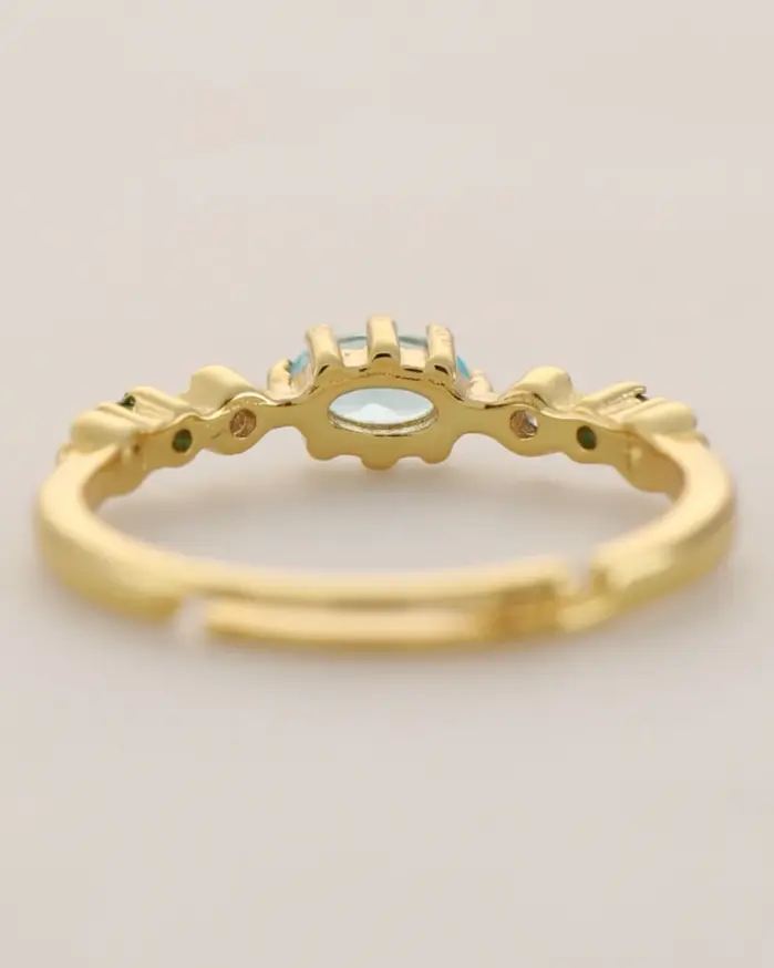 Anillo de plata de ley S925 para mujer: circón de arte brillante con incrustaciones, chapado en oro de 18 quilates, joyería de regalo elegante 2