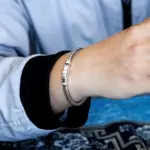 Pulsera de plata de ley S925 para hombre y mujer, alfiler tejido a mano, 6mm, joyería de lujo, regalo 5
