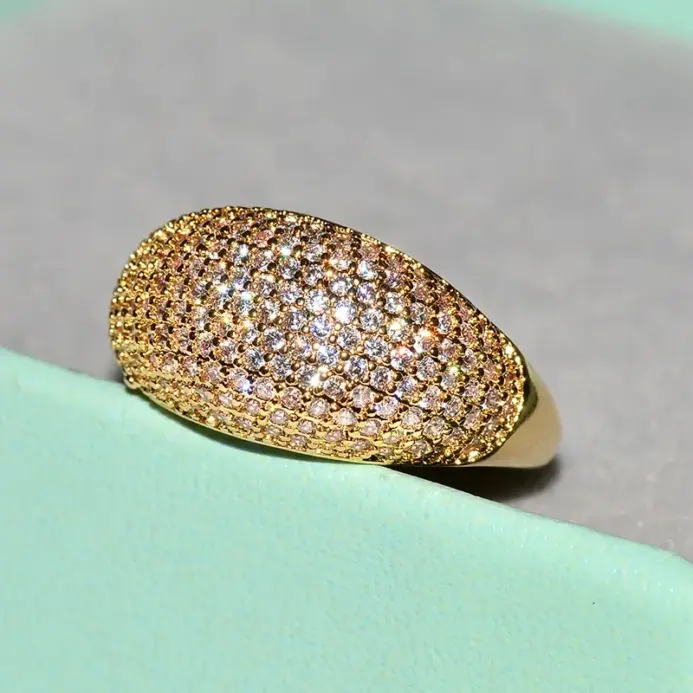 Anillos de oro auténtico de 18k para mujer, joyería fina de lujo con diamantes, fiesta de aniversario de boda para novia y esposa, regalo, bisutería para mujer 2
