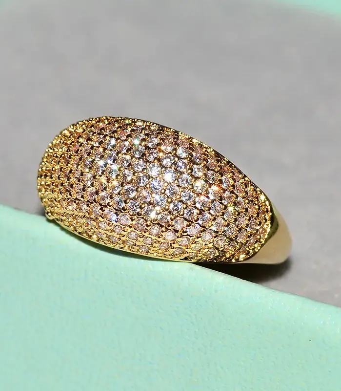 Anillos de oro auténtico de 18k para mujer, joyería fina de lujo con diamantes, fiesta de aniversario de boda para novia y esposa, regalo, bisutería para mujer 2