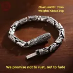 Hechos a mano nuevos de Plata de Ley 925 Retro para hombre, pulsera trenzada segura, pulseras de nicho de Hip Hop con maja de diamante, accesorios de joyería 2
