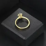 Anillo de boda clásico de cristal de 1 quilate para mujer, sortija de compromiso de aniversario de oro de diamante, propuesta de matrimonio, 5