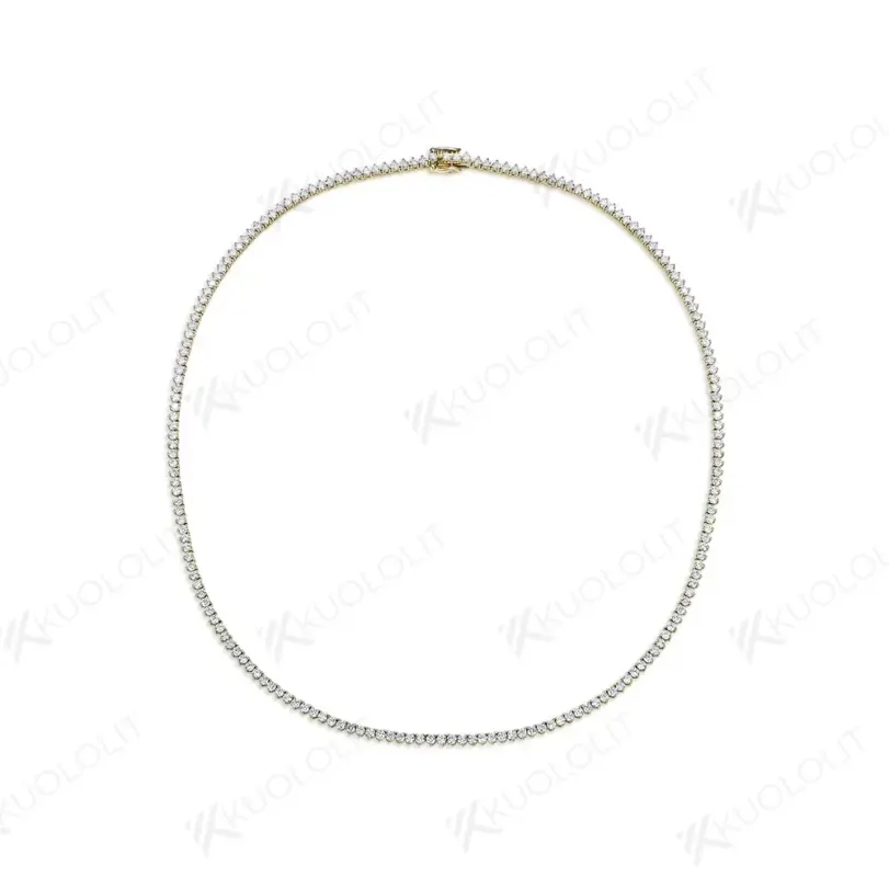 5.25CTW Moissanite tenis collares para mujeres hombres sólido 14K 10K oro 925 cadena de plata para fiesta de compromiso Navidad 6