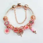 🌸 Brazalete "Summer Romance" – Cuentas Florales y Oro Rosa 6