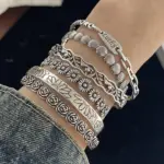 🌿 Pulsera "Antique Bloom S925" – Plata Sólida Grabada a Mano 1