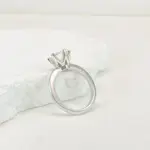 Anillo NeeTim de moissanita de 0,5-5 quilates para mujer, Plata de Ley 925 con chapado en oro blanco, joyería de compromiso con diamantes de laboratorio para boda 3