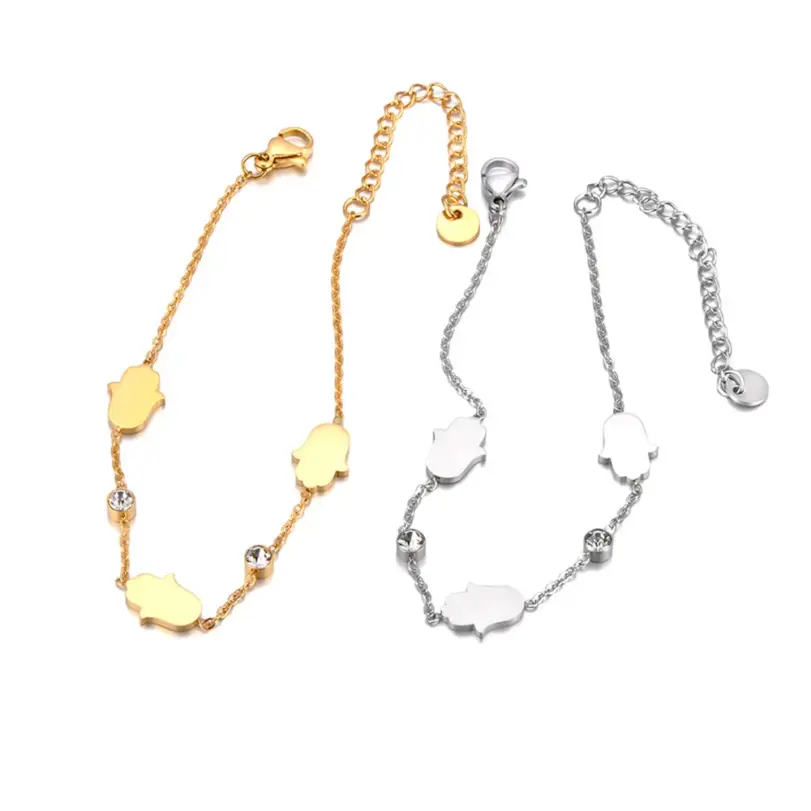 ✋ Pulsera "Protección Hamsa" – Acero 316L Impermeable y Oro PVD 3