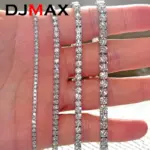 pulsera de tenis de moissanita de 3-6,5mm para mujer, cadena de tenis de moissanita Original de Plata de Ley 925 para hombre, nuevo 2025 1