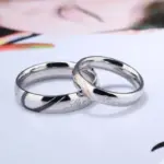 Anillos de promesa a juego para parejas Te amo para siempre, conjuntos de alianzas de boda, anillos de medio corazón para él y sus, ajuste cómodo de acero inoxidable 4