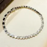 2026 nuevo estilo 100% Plata de Ley 925 pulseras de panal 18K chapado en oro pavé AAA pulsera de Zircconia para mujer joyería fina 5