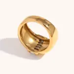 Anillos de acero inoxidable para mujeres y hombres, Color dorado, simplicidad con diamantes, anillo para mujer y hombre, moda para fiesta, regalo de joyería para dedo 2024 4