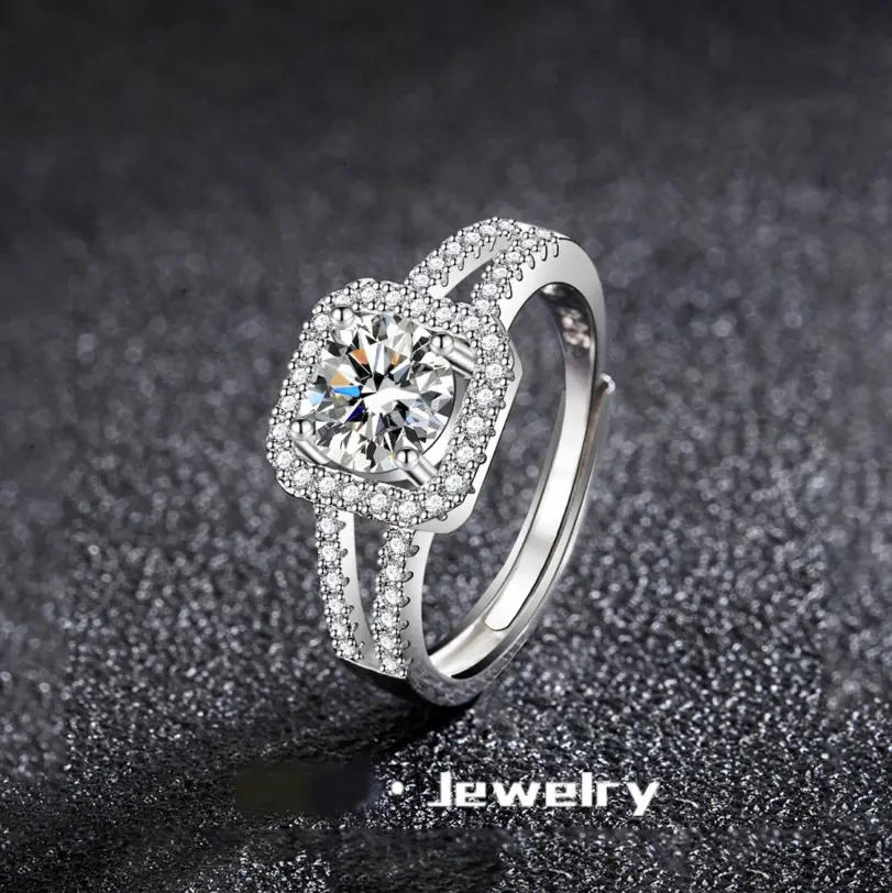 Nuevo Anillo de Plata de Ley 925 de alta calidad con gema perfecta de circón para mujer, accesorios de joyería fina para boda, regalos de fiesta 6