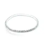 Tobillera de tenis con diamantes de imitación a la moda para mujer, cadena elástica de cristal multicapa en la pierna, pulsera de tobillo para playa de verano, joyería 3