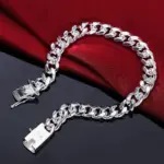 Pulsera de cadena sólida exquisita de Plata de Ley 925, abalorio de moda para mujeres y hombres, joyería de modelos simples y bonitos para boda 1
