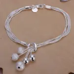 Pulsera fina de Plata de Ley 925 con cadena bonita y Noble para mujer y hombre, dijes, regalo de fiesta, joyería de moda para boda, modelo novedoso 5