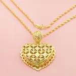 Collar con colgante de estrella de oro puro 24K 9999 de lujo para damas 3