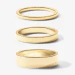 anillos apilables rellenos de oro de 18 quilates para mujer, conjunto de 3 anillos chapados en oro apilables minimalistas a la moda, anillo cómodo para mujer 2