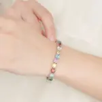 NeeTim, pulseras de tenis de moissanita de arcoíris coloridas de 3mm, 4mm y 5mm para mujer, cadena de pulsera de oro blanco chapada en plata esterlina s925 4