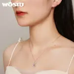 collares de plata de ley 925 con forma de gato y Luna, colgante de circonitas de cristal, cadena ajustable para el cuello, regalo de joyería fina 3