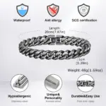 ⛓️ Pulsera "Steel Sovereign" – Acero Antiguo Estilo Dome 5