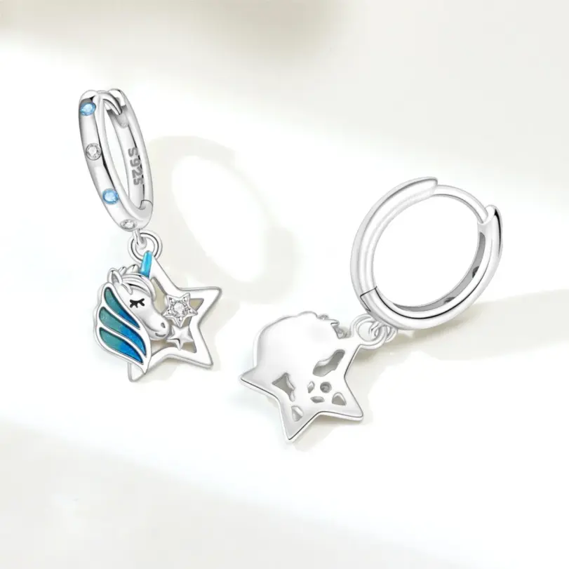 🌙 Pendientes "Blue Night Sky" – Plata S925 y Circonia Azul (Edición MISEFF) 3