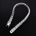Pulsera de tenis de lujo de moissanita completa de 3 mm, 100% Plata S925, D Color VVS1, Diamante de laboratorio, Cadena de mano, Joyería fina para fiesta, Regalo 4
