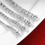 Collar de tenis OEVAS de moissanita de 3MM/4MM/5MM/6.5MM para mujer, de alta calidad, 100% plata de ley 925, joyería fina brillante para fiestas 4