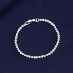 Pulsera de plata de ley 925 con circonita elegante para mujer, cadena de cristal de tenis, moda Noble, compromiso, boda, Glam 4
