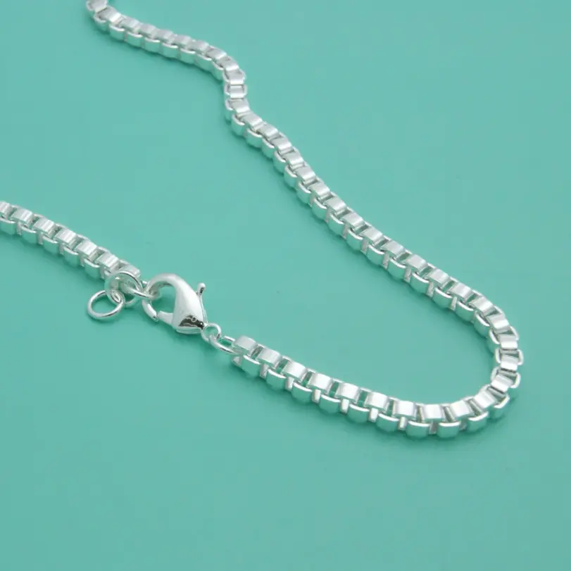 ⬛ Collar "Urban Box 3mm" – Plata .925 (Gargantilla Punk & Hip-Hop) 3