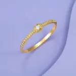 Pulsera de Oro AU999 con Diamantes, Pulsera Simple y Ligera para Mujer, Pulsera de Oro Real de 24K, Joyería 4