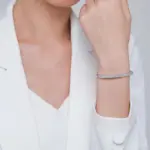 Ailmay-pulsera de plata de ley 925 con circonita cúbica para mujer y niña, brazalete clásico de lujo, joyería fina antialérgica 3