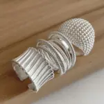 925 anillos de plata esterlina para mujer pareja minimalista hecho a mano Simple ancho Interware anillo joyería de fiesta regalo prevenir alergias 1