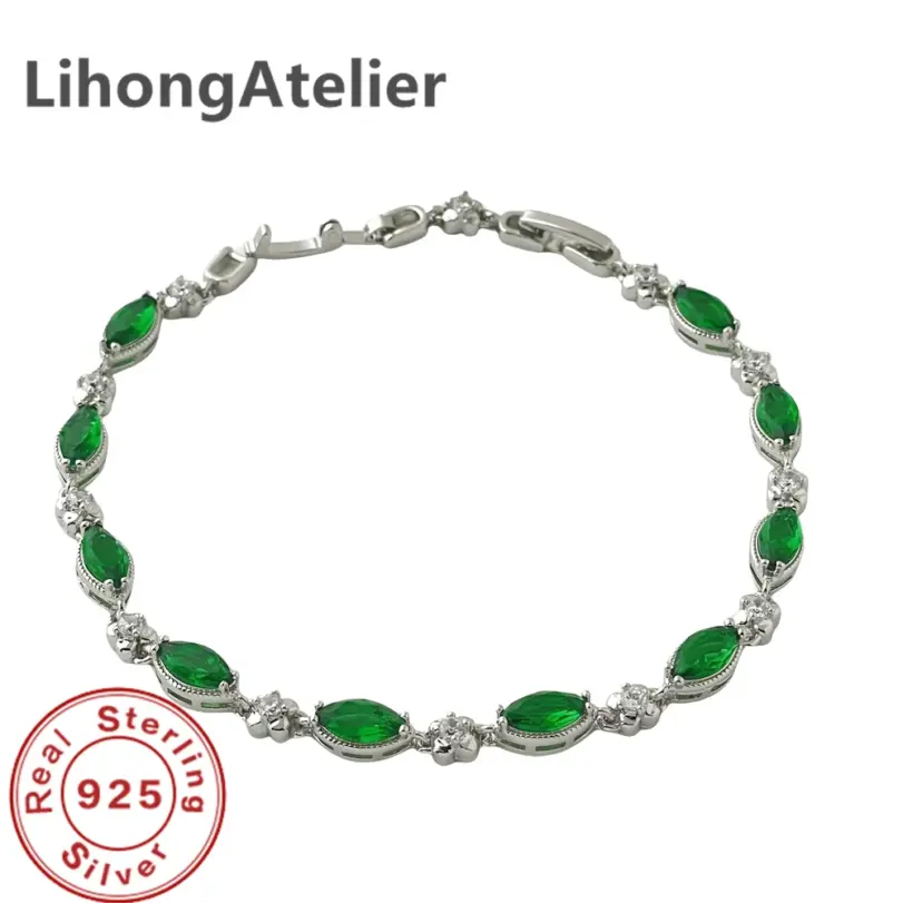 💚 Pulsera "Esmeralda Imperial" – Plata de Ley .925 y Circonia Green 6