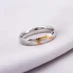 Anillos de promesa a juego para parejas Te amo para siempre, conjuntos de alianzas de boda, anillos de medio corazón para él y sus, ajuste cómodo de acero inoxidable 5