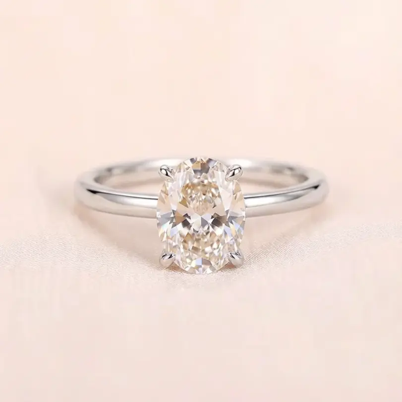 Preciosos anillos de piedra ovalados brillantes de circón de Plata de Ley 925 para mujer, compromiso, boda, regalo de joyería fina de alta calidad de lujo 5