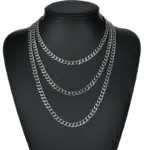 Collares de acero inoxidable de 3,5-7MM de ancho para hombre, gargantilla de cadena de eslabones cubanos Punk, accesorios de joyería de fiesta de moda Hip Hop para mujer 2
