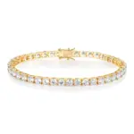 Pulsera de Plata de Ley 925 con Moissanita de 0.1ct, 3mm, D VVS1, con Certificado GRA, para Mujer, Brillante, para Bodas y Fiestas, Joyería Fina 5