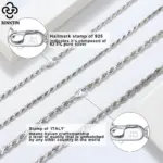 💎 Collar "Diamond Rope SC29" – Plata Italiana .925 de Alto Brillo 3
