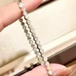 2026 nuevo estilo 100% Plata de Ley 925 pulseras de panal 18K chapado en oro pavé AAA pulsera de Zircconia para mujer joyería fina 4
