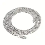 Collar de cadena cubana de Plata de Ley 925 de 7mm, dijes nobles para mujeres, hombres y mujeres, joyería de boda de diseño cóncavo lateral 3