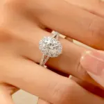 2CT 7*9MM anillo de moissanita de corte ovalado S925 plata esterlina laboratorio diamante boda banda para mujer joyería fina de fiesta 5